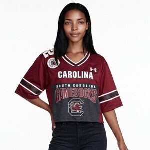 USC GAMECOCKS Upcycled Under Armour Jersey Fits Up To A Women’s XL NEW